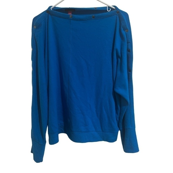 Vince camuto snap trim sweater large - Picture 2 of 7